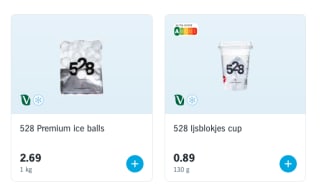 528 Premium ice balls 1kg 2,69 euro
