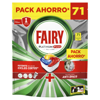 71 cápsulas Fairy Lavavajillas a máquina platinum plus por 11.99€