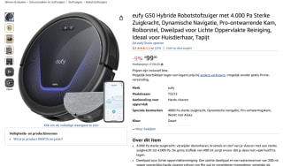 Eufy G50 Hybride Robotstofzuiger voor €99