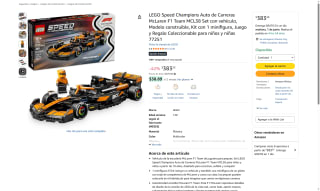 LEGO McLaren F1 MCL38 por $383 | Oferta Amazon