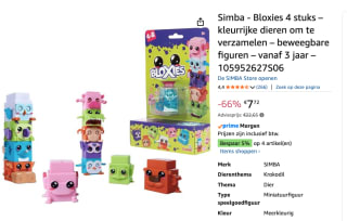 Simba - Bloxies 4 stuks voor €7,72 bij Amazon