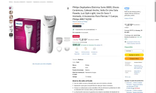 Philips Depiladora Serie 8000 por $1,819 | Oferta Amazon