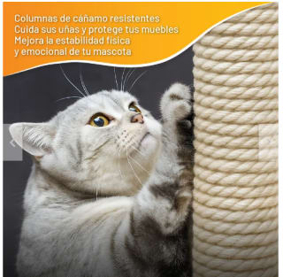 Rascador para gatos con hamaca PETWOOW 135x55x36cm $28.990 Oferta solo en Sodimac, Cl