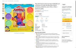 Play-Doh Set de Letras $97 | Oferta Amazon