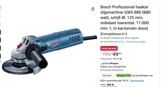 Bosch Professional GWS 880 voor €49,49 bij Amazon