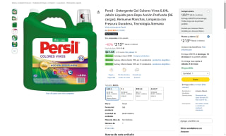 Detergente Persil Colores Vivos por $186 | Oferta Amazon
