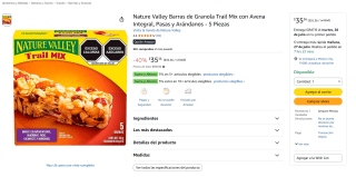 Barras Granola Nature Valley Trail Mix por $35 | Oferta Amazon