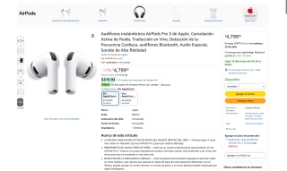 AirPods Pro 3 por $4,079 | Amazon (Banorte)