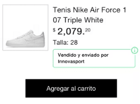 Tenis Nike Air Force 1 07 Triple White por $1,879 | Innvictus (Aplazo)
