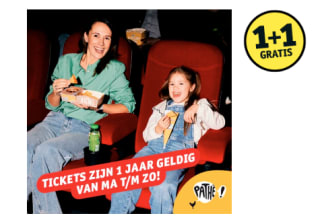 Pathé bioscooptickets 1+1 gratis bij Kruidvat (2 voor 15 euro)