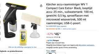 Kärcher Window Vac WV 1 Compact Extra draadloze ruitenreiniger voor €46,76 bij Amazon
