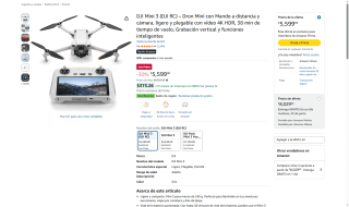 DJI Mini 3 4K por $5,599 | Oferta Amazon