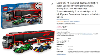 LEGO City F1 truck met RB20 en AMR24 F1 auto's voor €62,64 bij Amazon