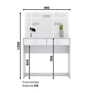 Tocador Home Mobili Sunsol 2 Cajones Blanco $104.990 Solo en abc, Chile
