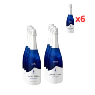 6 Botellas de Jaume Serra Semi Seco Zero Sin Alcohol ESPUMOSO por 7.99€