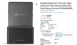 Seagate Geheugenuitbreidingskaart 2TB voor €229 bij Amazon