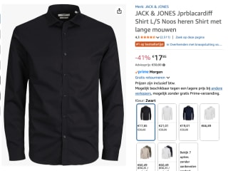 Jack & Jones Formeel overhemd voor €17,85 bij Amazon