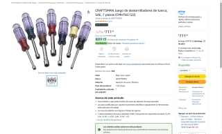 Juego de Destornilladores CRAFTSMAN 7pz por $711 | Oferta Amazon