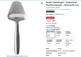 Boska Copenhagen kaasschaaf voor €7,99 bij Amazon