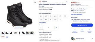 Botas Timberland Radford por $1,199 en Coppel