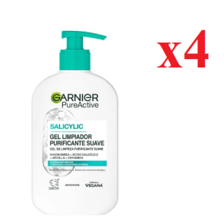 4 x Garnier Pure Active Gel Limpiador Hidratante 250 ml por 11.96€