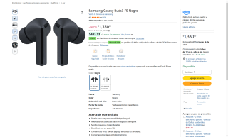 Audífonos Samsung Galaxy Buds3 FE por $1,330 | Amazon