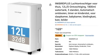 INKBIRDPLUS Luchtontvochtiger voor €84,99 bij Amazon