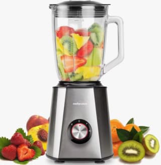 Mellerware Batidora vaso eléctrica 1500W. Jarra cristal 1,5L, 6 cuchillas por 26.44€