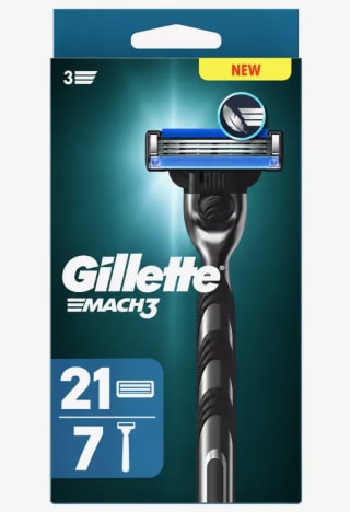 Gillette Mach3 - 21 recambios y 7 maquinillas afeitar con 3 hojas por 21.99€