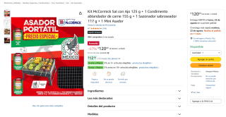 Kit McCormick Sal con Ajo, Condimento, Sazonador y Mini Asador por $120 en Amazon