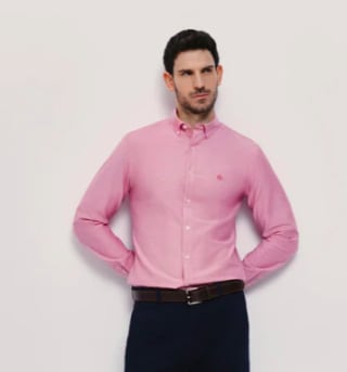 Springfield Camisa Manga Larga Hombre Roja por 8,99€