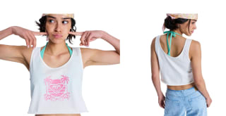 Top de mujer Magic Sunset Crop Roxy - Blanco por 11.50€