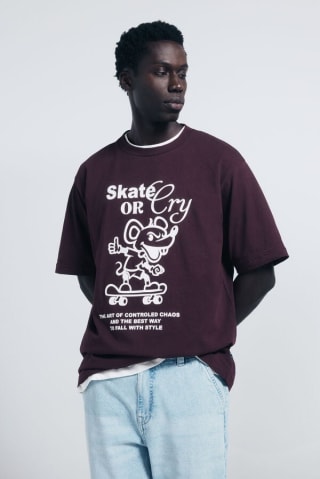 Camiseta para Hombre Springfield Skate or Cry por 2.39€