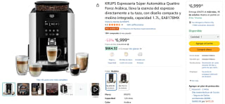 Cafetera KRUPS Espresseria 1.7L por $6,999 | Oferta Amazon