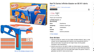 NERF N Series Blaster Infinite met 80 N1 Pijltjes voor €12,59 bij Amazon