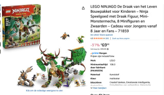 LEGO® NINJAGO 71859 De draak van het leven voor €69 bij Amazon