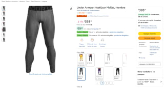 Under Armour HeatGear mallas para hombre por $393 en Amazon