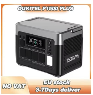 OUKITEL P1500 PLUS draagbare krachtcentrale 1800W voor €309,63 dmv code