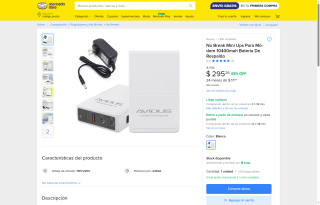 No Break Mini Ups 10400mAh por $295 | Mercado Libre