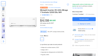 Minisplit Inverter X5 12000 Btu por $5,524 | Mercado Libre
