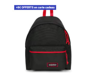 Sac à Dos Padded Eastpack Pak'r noir et rouge à 34,99€