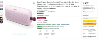 Bose SoundLink Flex 2da Gen Rosa Pétalo por $2,235 | Amazon