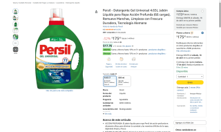 Persil Detergente Gel 4.65L por $175 | Oferta Amazon