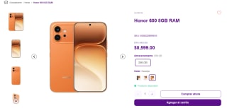 Honor 600 8GB 256GB por $8,599 | Oferta Telmov