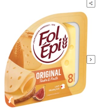 Fromage en Tranches Tendre et Fruité FOL EPI à 2,35€