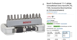 Bosch 11-delige schroefbitset inclusief bithouder voor €8,53 bij Amazon