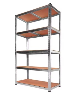 T-LoVendo Estantería Metálica Almacenaje Acero Galvanizado + 5 Baldas MDF por 17,20€