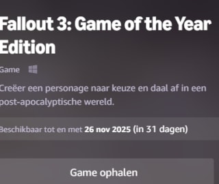 Fallout 3: Game of the Year Edition gratis met Amazon prime gaming