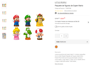 Figuras Little People Super Mario Bros por $559 | Oferta Liverpool
