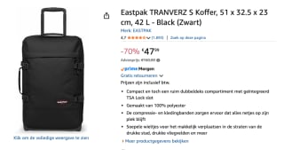 Eastpak TRANVERZ S Reiskoffer, Handbagage voor €47,99 bij Amazon